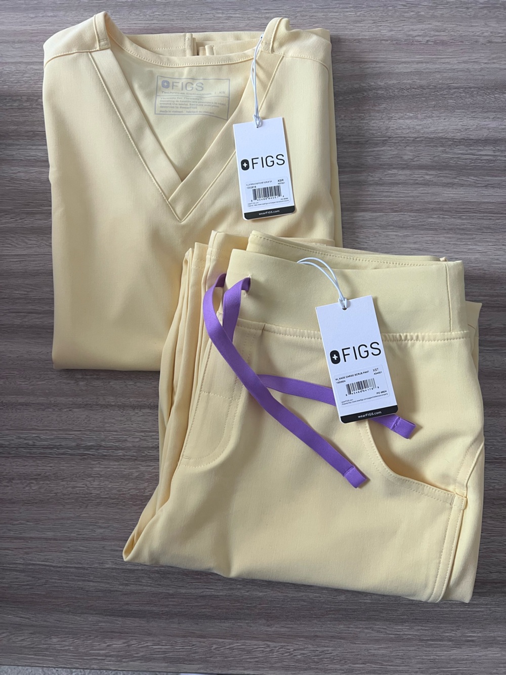 Figs Butter Yellow Scrub Set